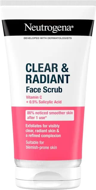 Neutrogena Clear & Radiant Face Scrub, 150 ml