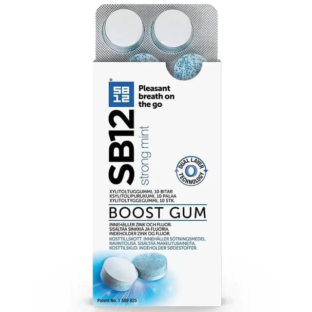 SB12 Boost Strong Mint Tuggummi 10 st