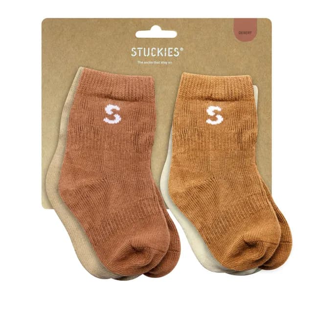 Stuckies Desert Utan anti-slip 10/15 0-6 mån 4-pack