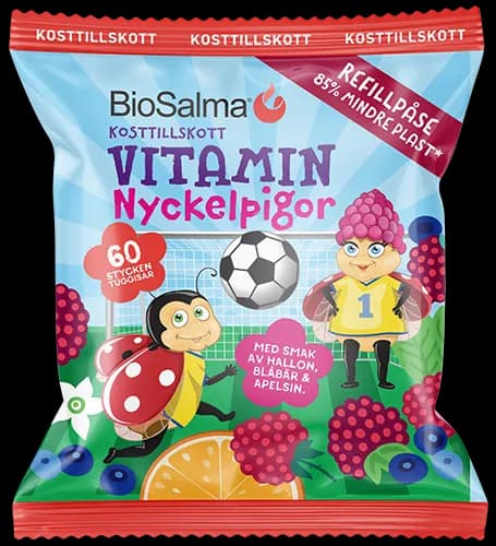 Biosalma Nyckelpiga Multivitamin Refill 60 tuggtabletter