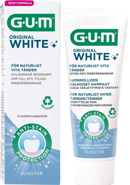 GUM Tandkräm Original White 75 ml