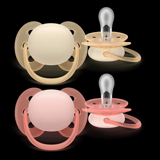 Philips Avent Ultra Soft Napp Gul & Orange 0-6 mån 2-pack