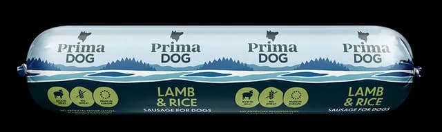 PrimaDog Korv Lamm & Ris 800 g