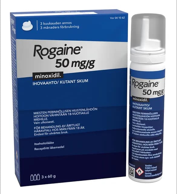 Rogaine Kutant Skum 50 mg/g 3 x 60 g