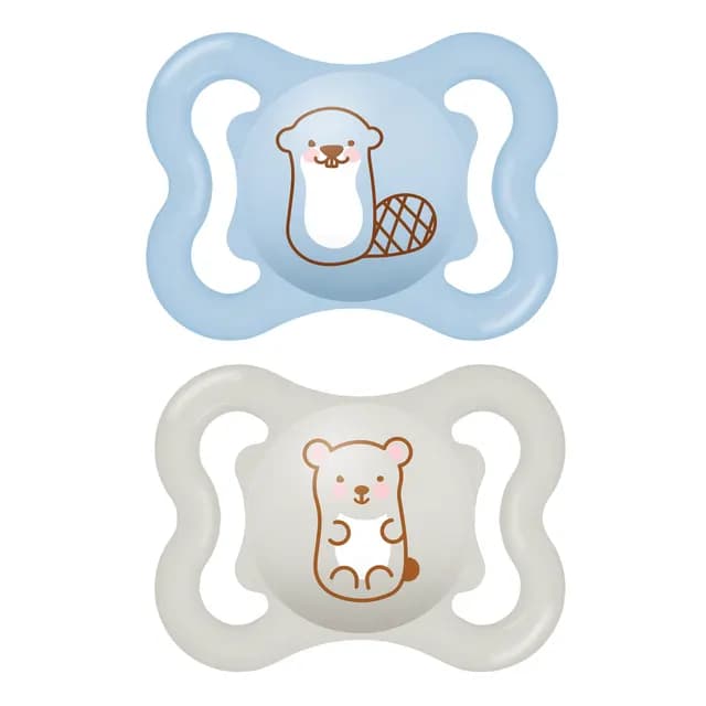 MAM Air Silicone Blue 0-6m 2-pack