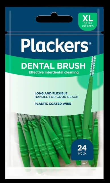Plackers Dental Brush XL 0,8 mm Mellanrumsborstar 24 st