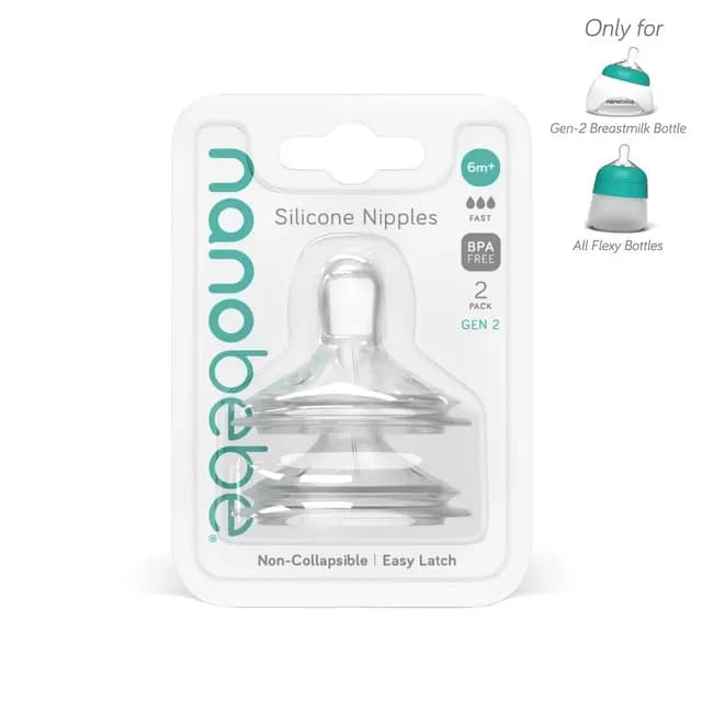 Nanobébé Dinapp 6m+ Fast Flow Anti-kolik 2 st