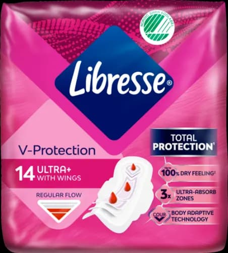 Libresse Binda Ultra+ med vingar 14st