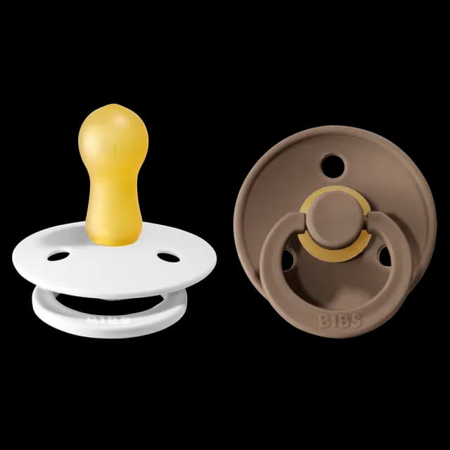 BIBS Colour Nappar White/Dark Oak strl. 2 (6-18 månader) 2-pack