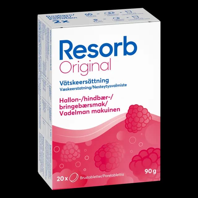 Resorb Original Hallon brustabletter 20 st