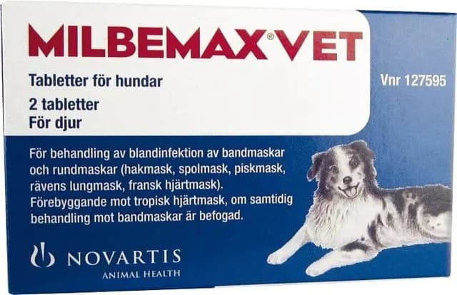 Milbemax Vet. För Hundar 12,5 / 125 mg 2 styck