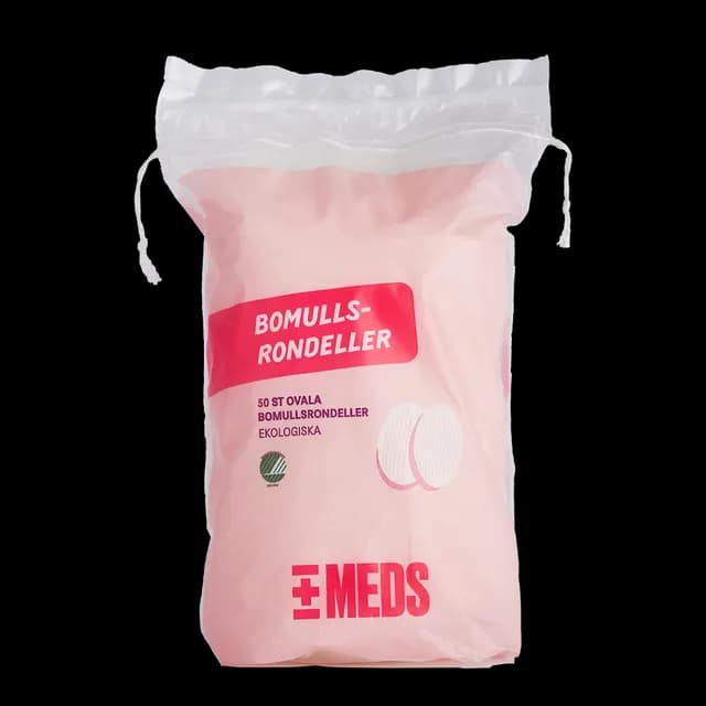 MEDS Bomullsrondeller Stora ovala EKO 50 st