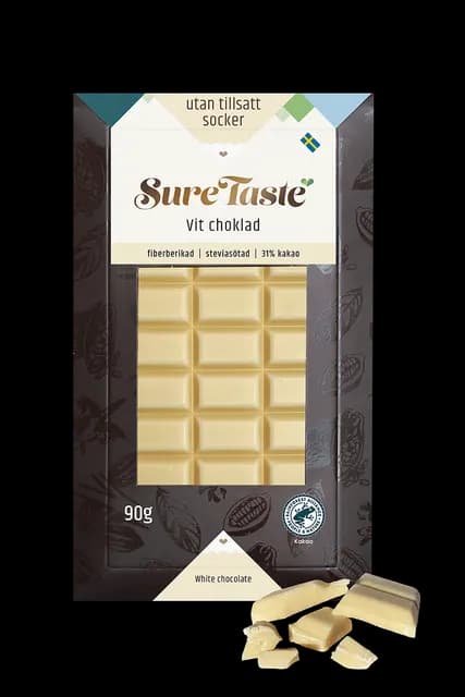 Sure Taste Vit Choklad 90 g