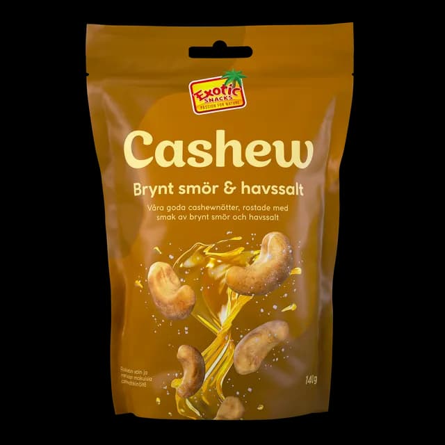 Exotic Snacks Cashew Brynt Smör & Havssalt 140 g