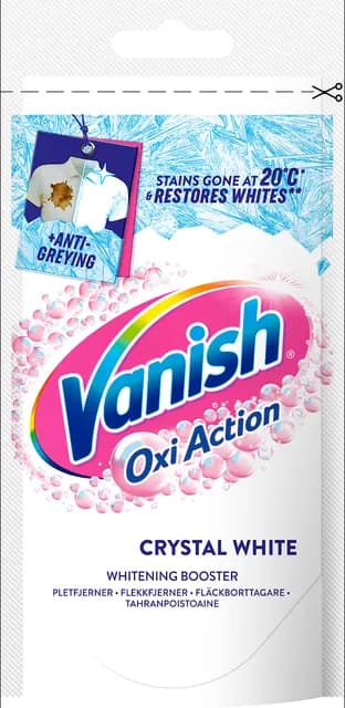 Vanish Crystal White Laundry Booster Fläckborttagningspulver 90 g