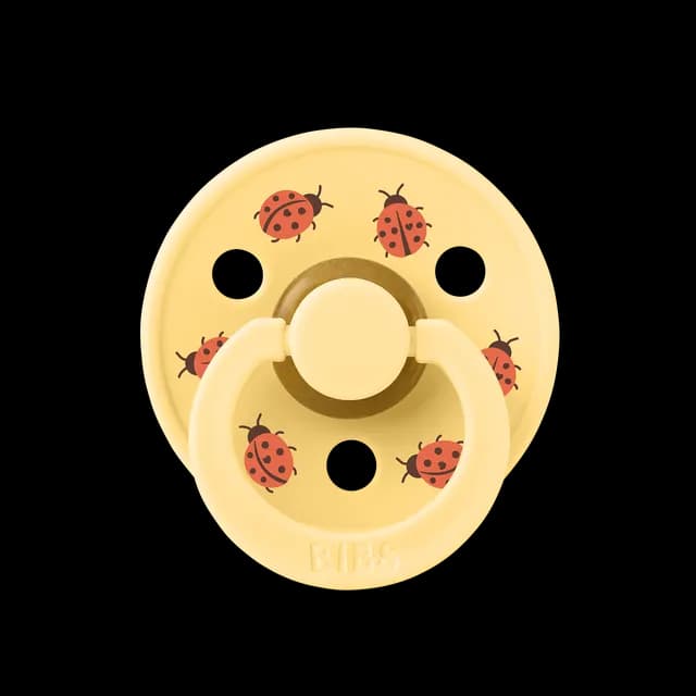 BIBS Studio Colour Latex Size 1 Ladybug Friends Pale Butter