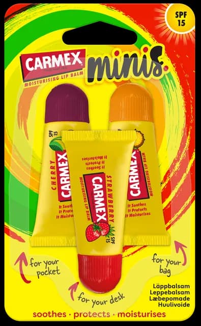 Carmex Lip Balm Minis SPF15 3-pack