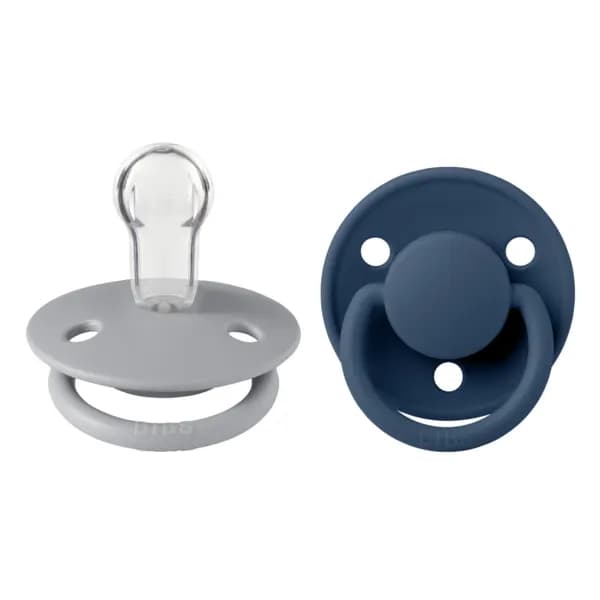 BIBS De Lux Silicone Onesize Cloud/Steel Blue 2-pack