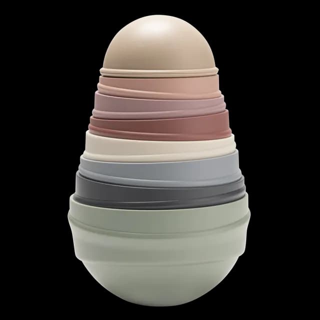 BIBS Wobbly Tower Pastel Rainbow