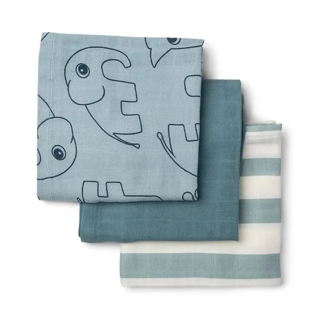 Done by Deer Muslinduk GOTS Deer friends Blue 3-pack