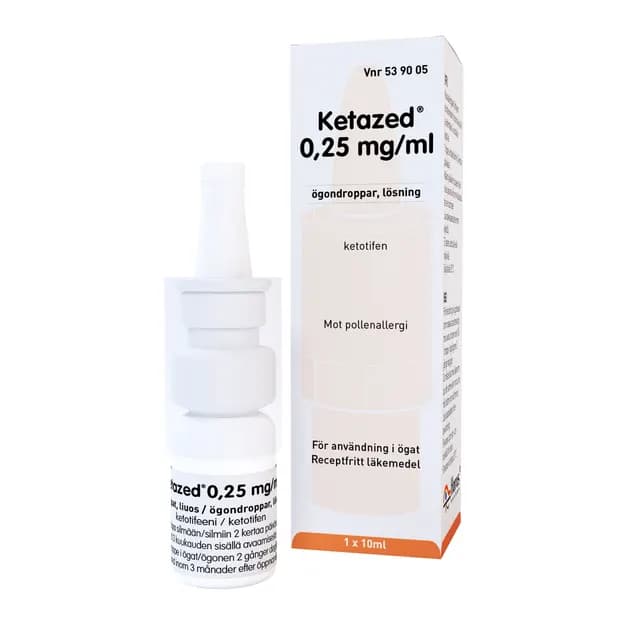 Ketazed 0,25 mg/ml 10 milliliter Ögondroppar, lösning