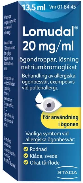 Lomudal, ögondroppar, lösning 20 mg/ml 13,5 ml