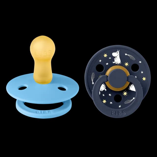 BIBS x Moomin Pacifier Colour Good Night Latex Size 2 Breeze mix 2-pack