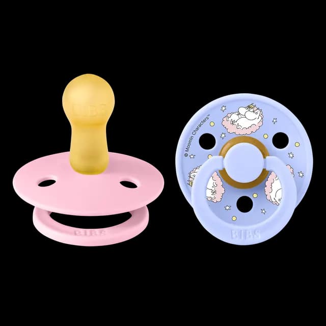 BIBS x Moomin Pacifier Colour Dreaming Latex Size 2 Baby Pink mix 2-pack