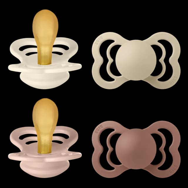 BIBS Supreme Latex Size 2 Ivory/Vanilla/Blush/Woodchuck 4-pack