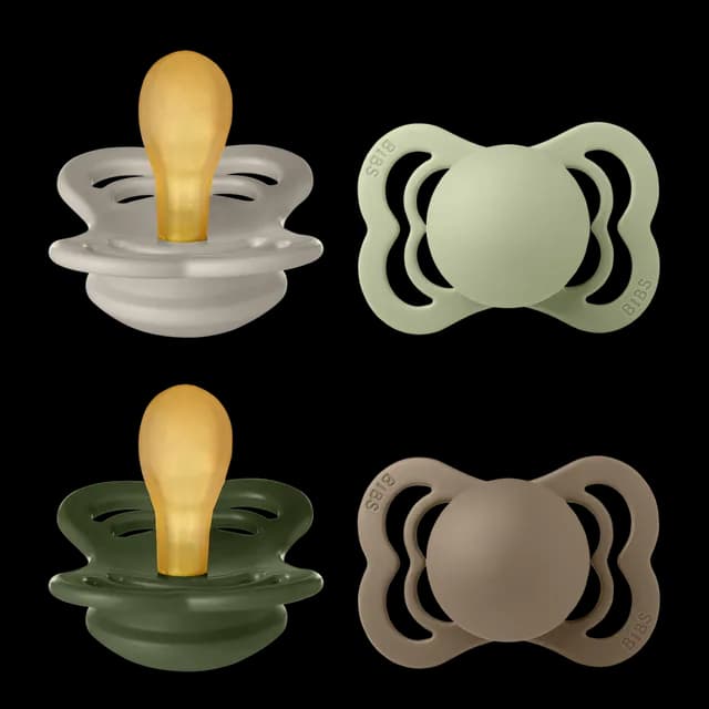 BIBS Supreme Latex Size 1 Sand/Sage/Hunter Green/Dark Oak 4-pack