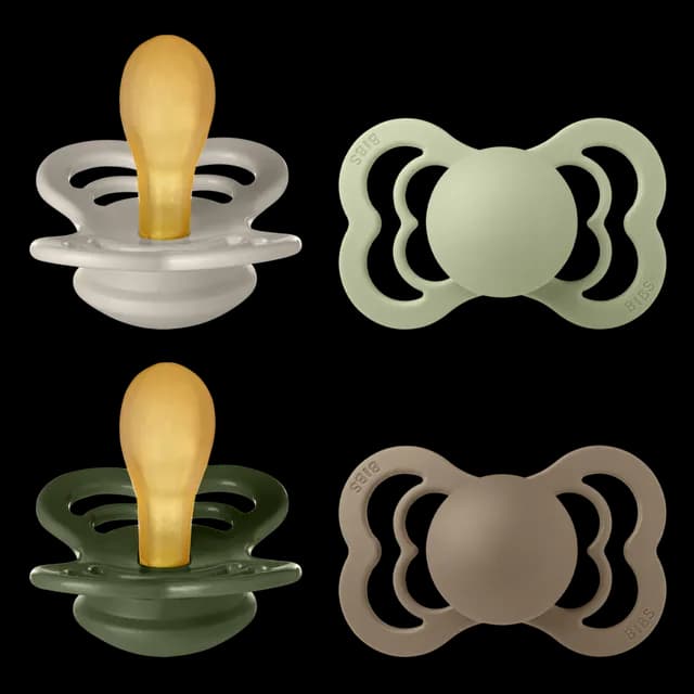 BIBS Supreme Latex Size 2 Sand/Sage/Hunter green/Dark Oak 4-pack