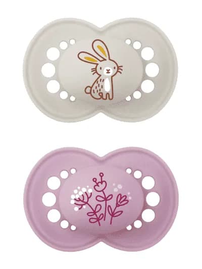 MAM Original 6-16m Latex Pink 2-pack