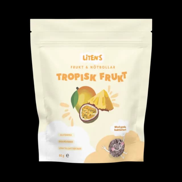 LITEN'S Frukt-och nötbollar Tropisk Frukt 80 g