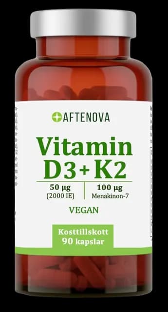 AfteNova Vitamin D3 + K2 90 kapslar