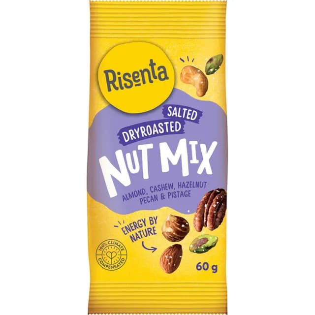 Risenta Nötmix Rostad & Saltad 60 g