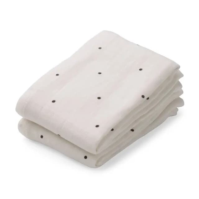 LIEWOOD Lewis Muslinfilt 65x65 Creme de la Creme 2-pack