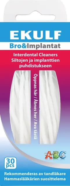 Ekulf lnterdental tråd för Bro-implantat 30 st