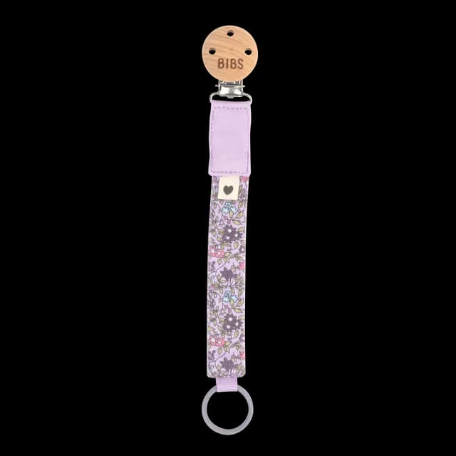 BIBS x Liberty Pacifier Clip Chamomile Lawn Violet Sky