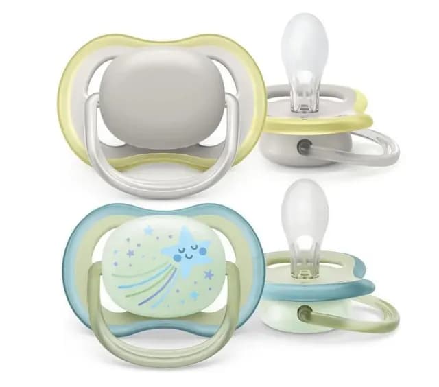Philips Avent Napp Ultra Air Day and Night 0-6 mån Gul & Turkos 2-pack