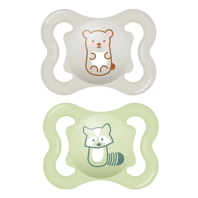 MAM Air Natural Rubber Neutral 0-6m 2-pack