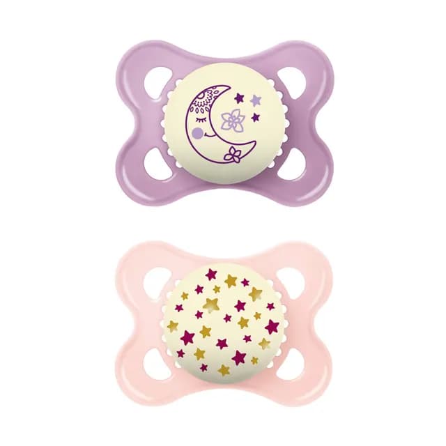 MAM Original Night Silicone Pink 0-6m 2-pack