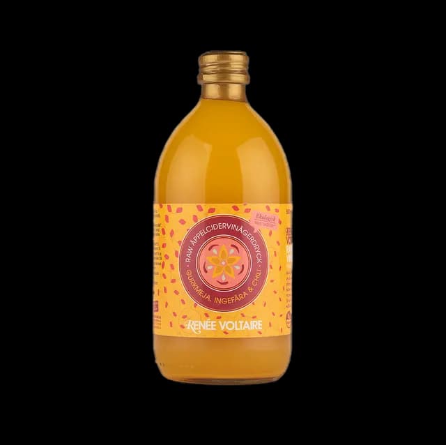 Renée Voltaire Raw Äppelcidervinägerdryck Gurkmeja, Ingefära & Chili EKO 500 ml