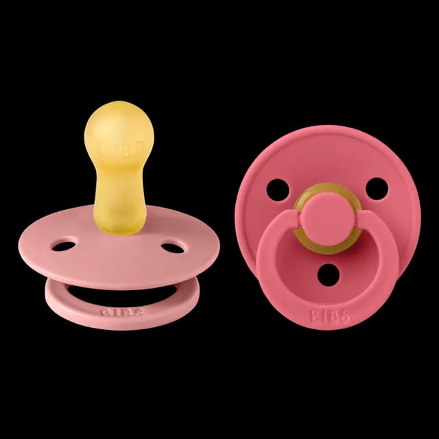 BIBS Colour Latex Size 2 Dusty Pink/Coral 2-pack