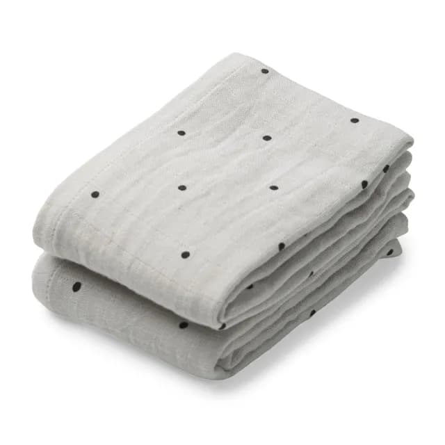 LIEWOOD Lewis Muslinfilt 65x65 Dumbo Grey 2-pack