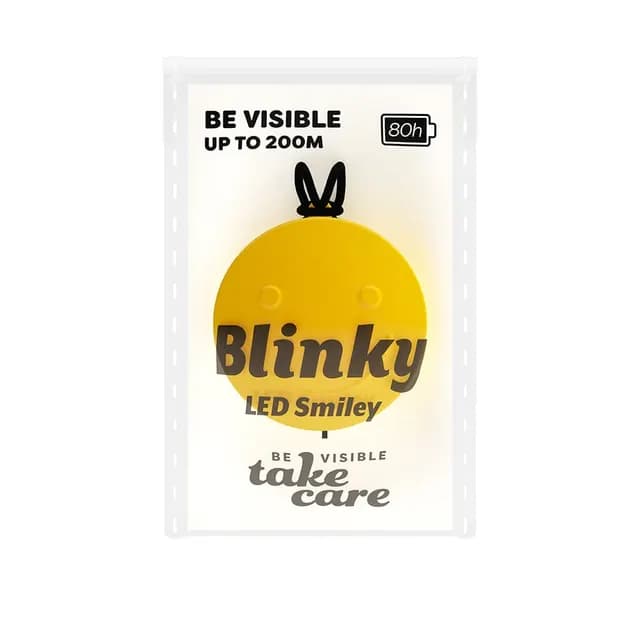 Save Lives Now Blinky LED Smiley Yellow