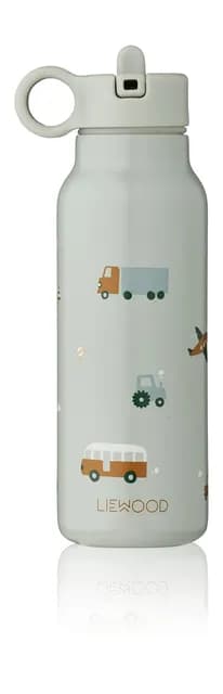 LIEWOOD Falk Vattenflaska Vehicles Dove Blue 350 ml