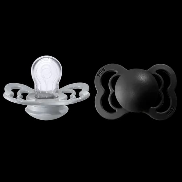 BIBS Supreme Silicone Size 1 Cloud/Black 2-pack