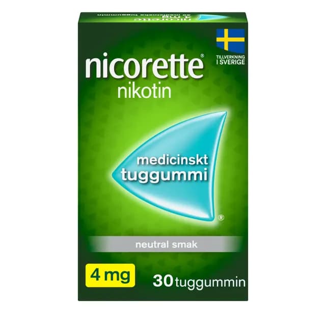 Nicorette, medicinskt tuggummi 4 mg 30 st