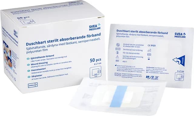 Svea Medicare Duschbart Sterilt Förband 6 x 7 cm 50 st