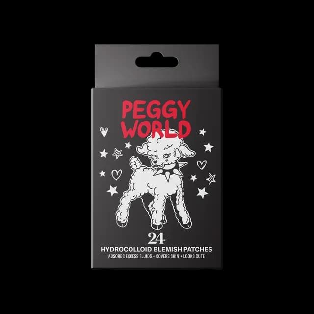 Peggy World Blemish Patches Hearts and Stars Black 24 st